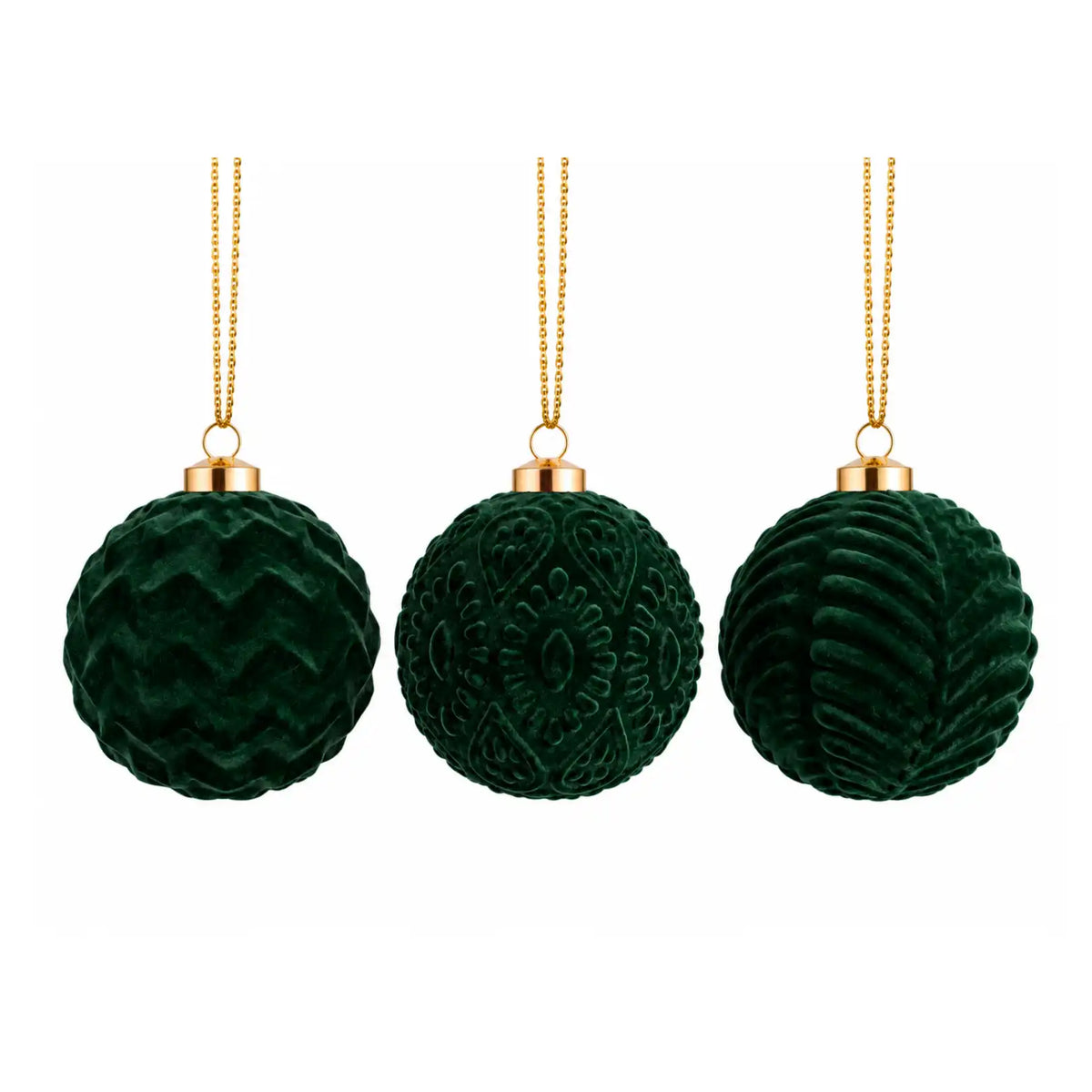 Patterned Velvet Christmas Ornament