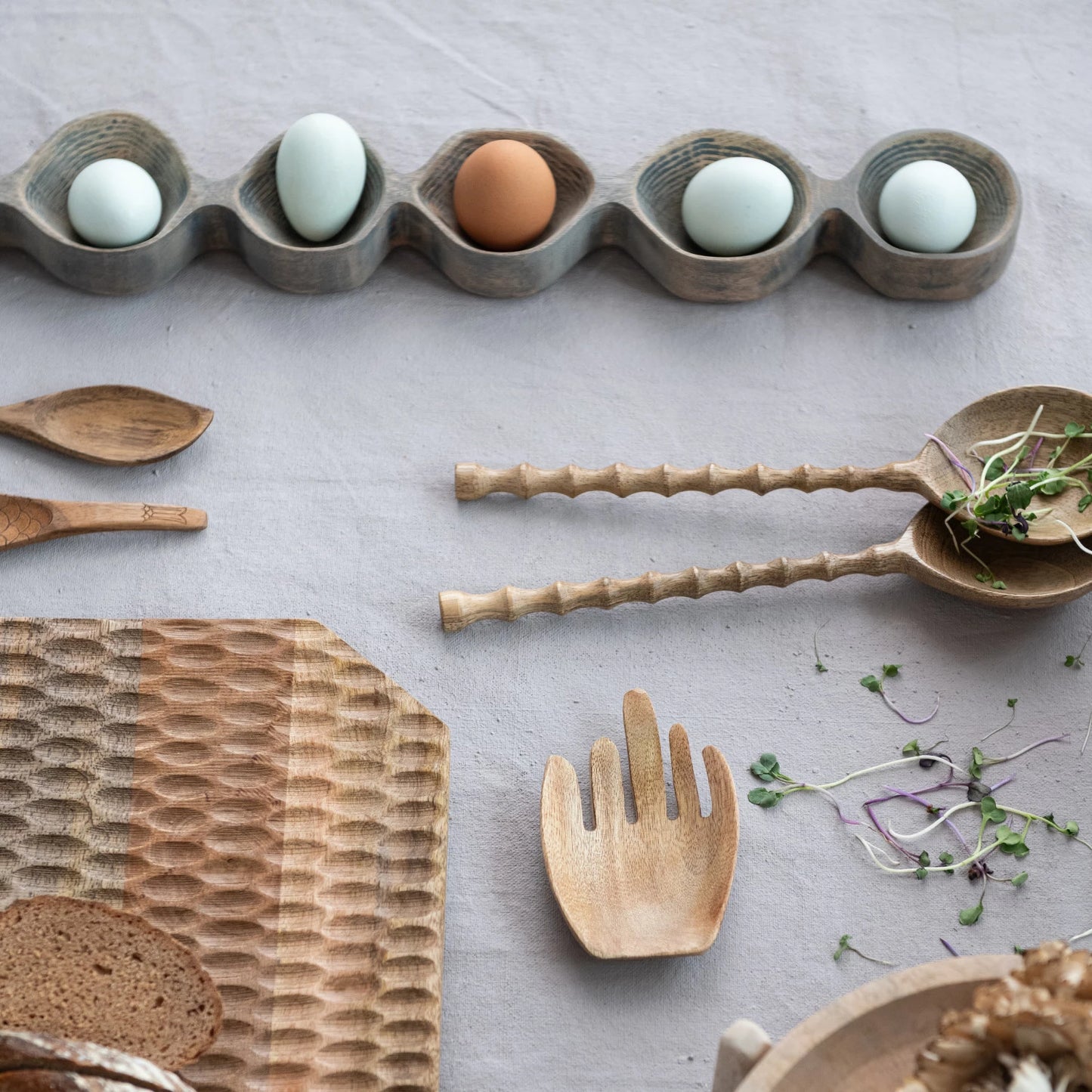 Mango Wood Salad Servers