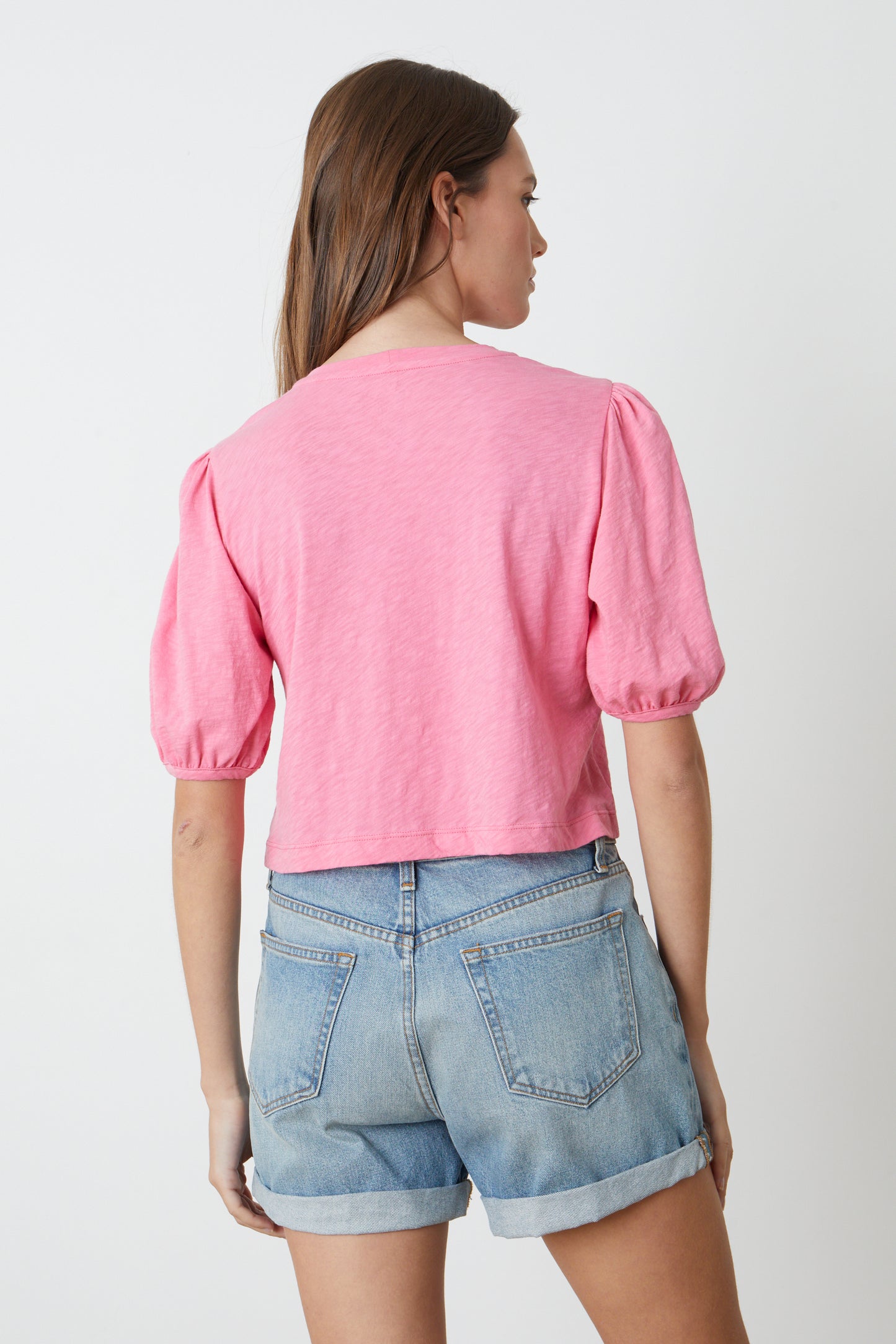 Hilary | Cotton Slub Bubble Sleeve Tee