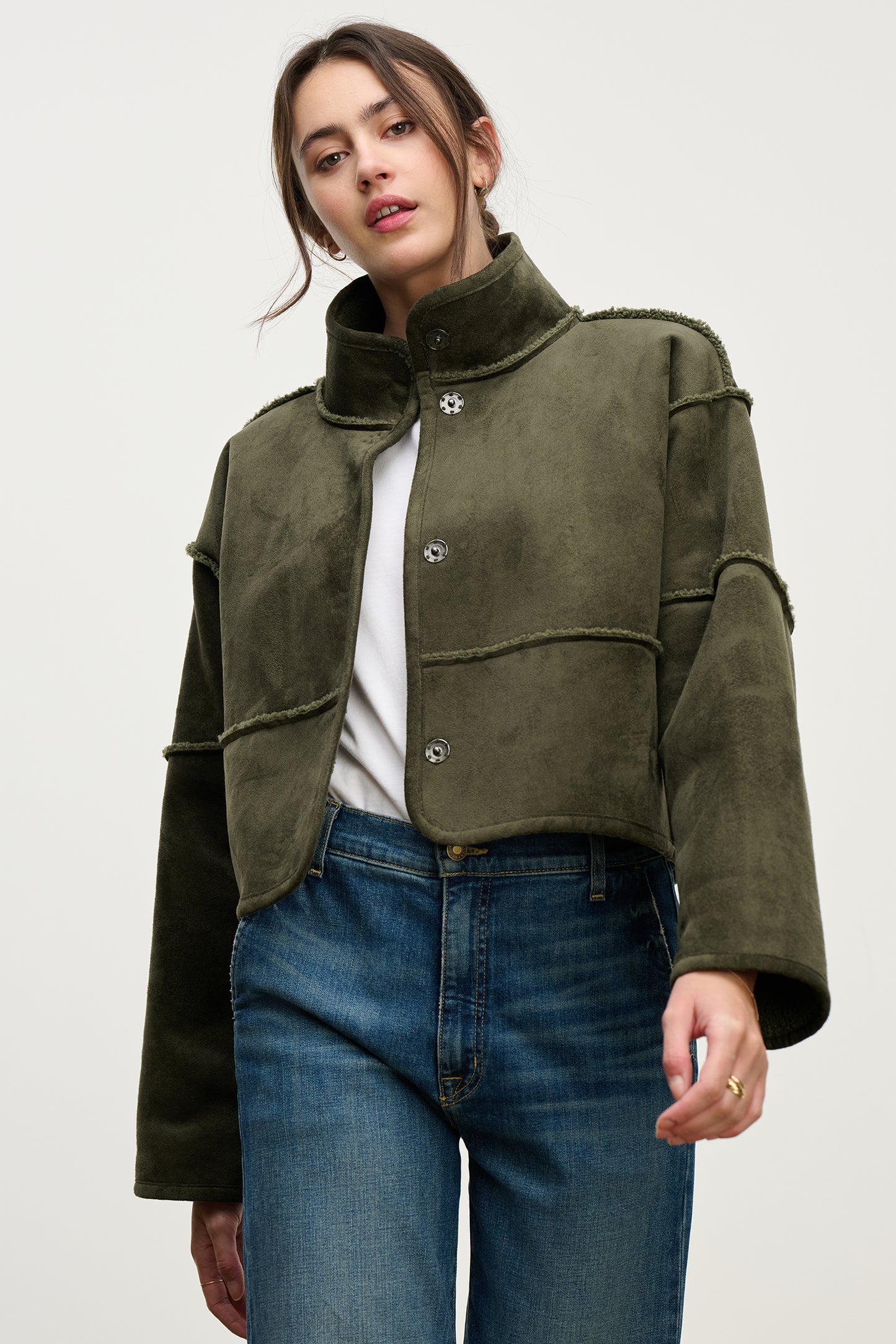 Kelly | Cropped Reversible Lux Sherpa Coat