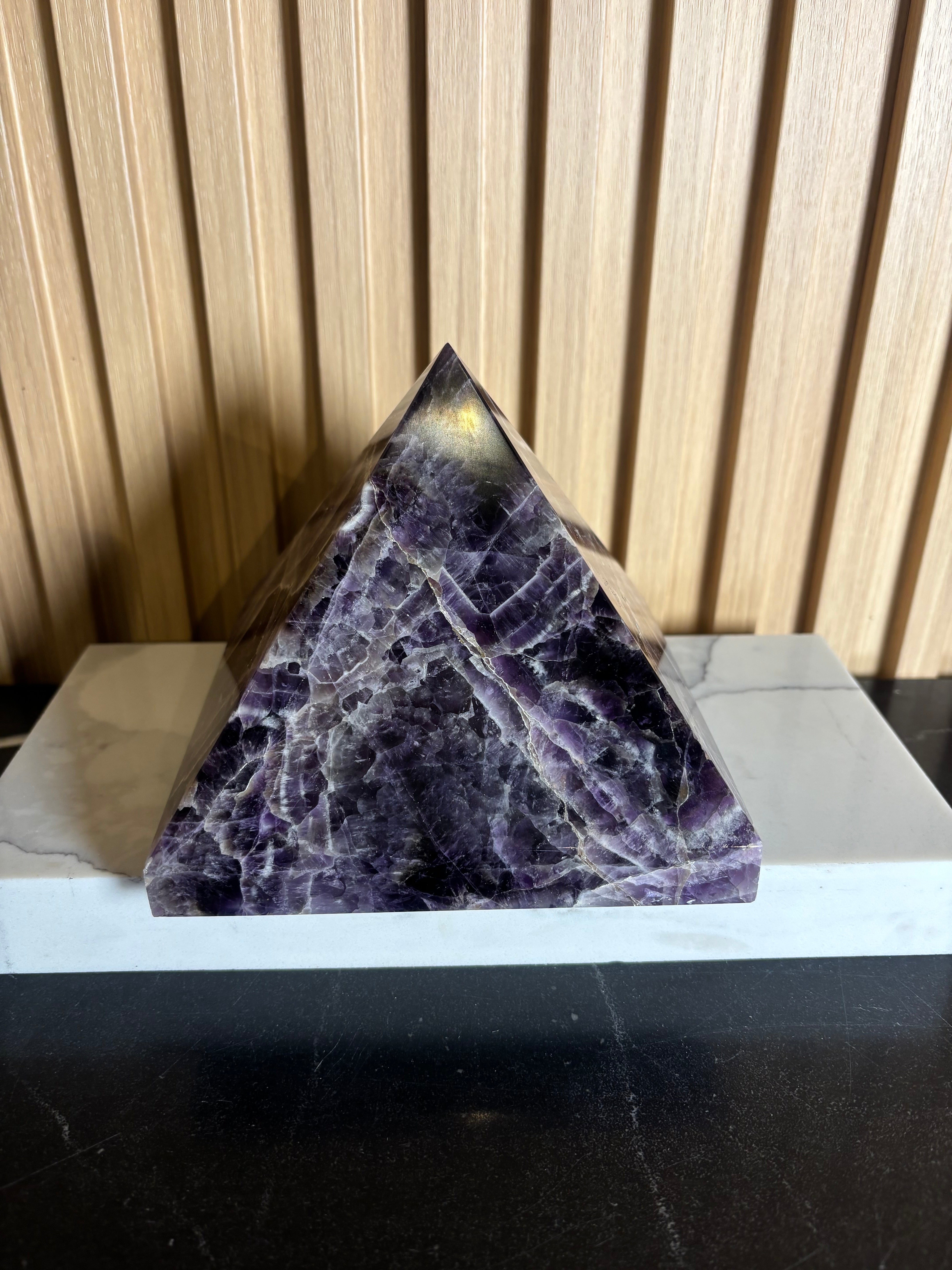 Chevron Amethyst Pyramid