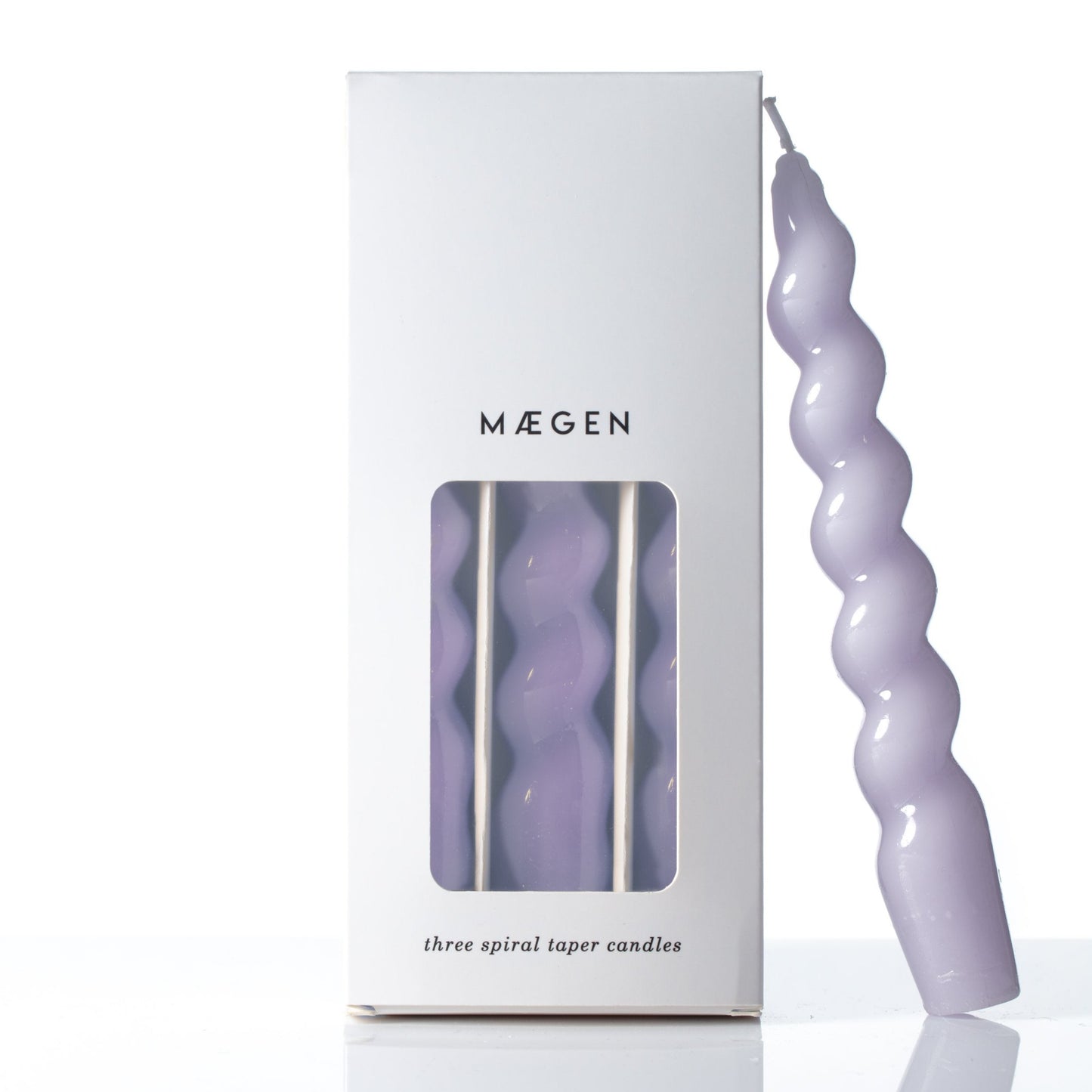 Spiral Taper Candle | Lilac 3-Pack