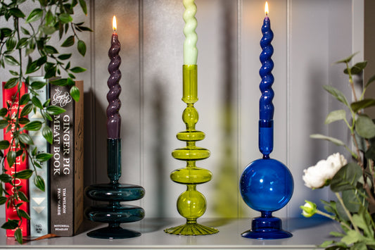 Spiral Taper Candle | Lilac 3-Pack