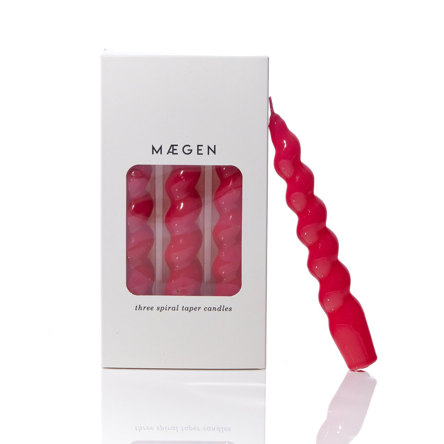 Spiral Taper Candles | Magenta 3-Pack