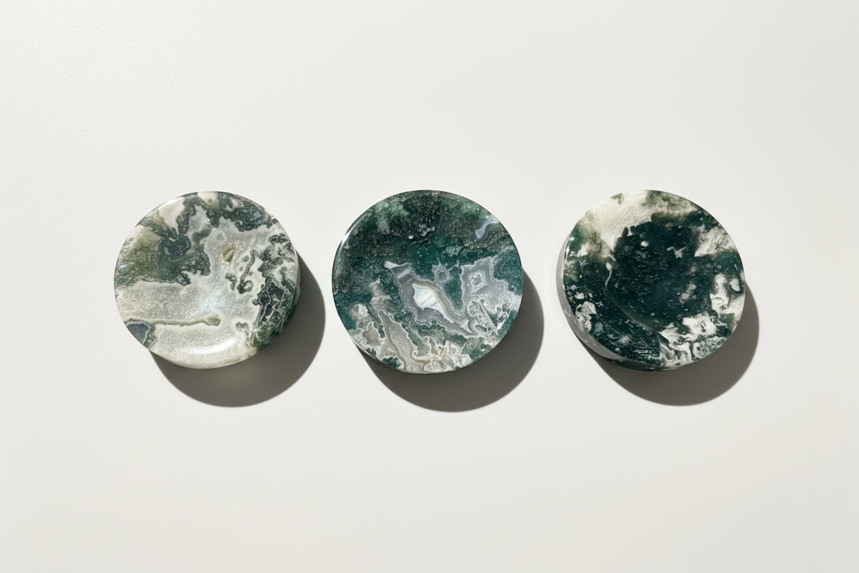 Green Moss Agate Trinket Tray