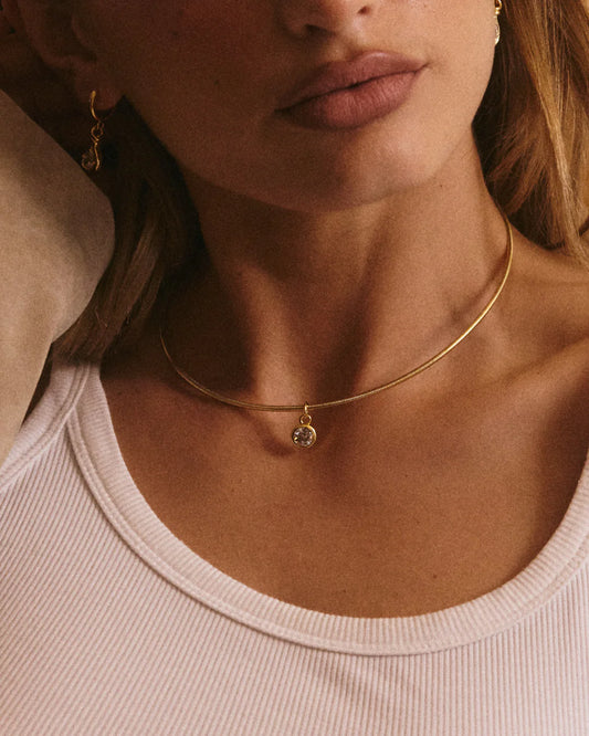 The Georgia Stone Omega Necklace