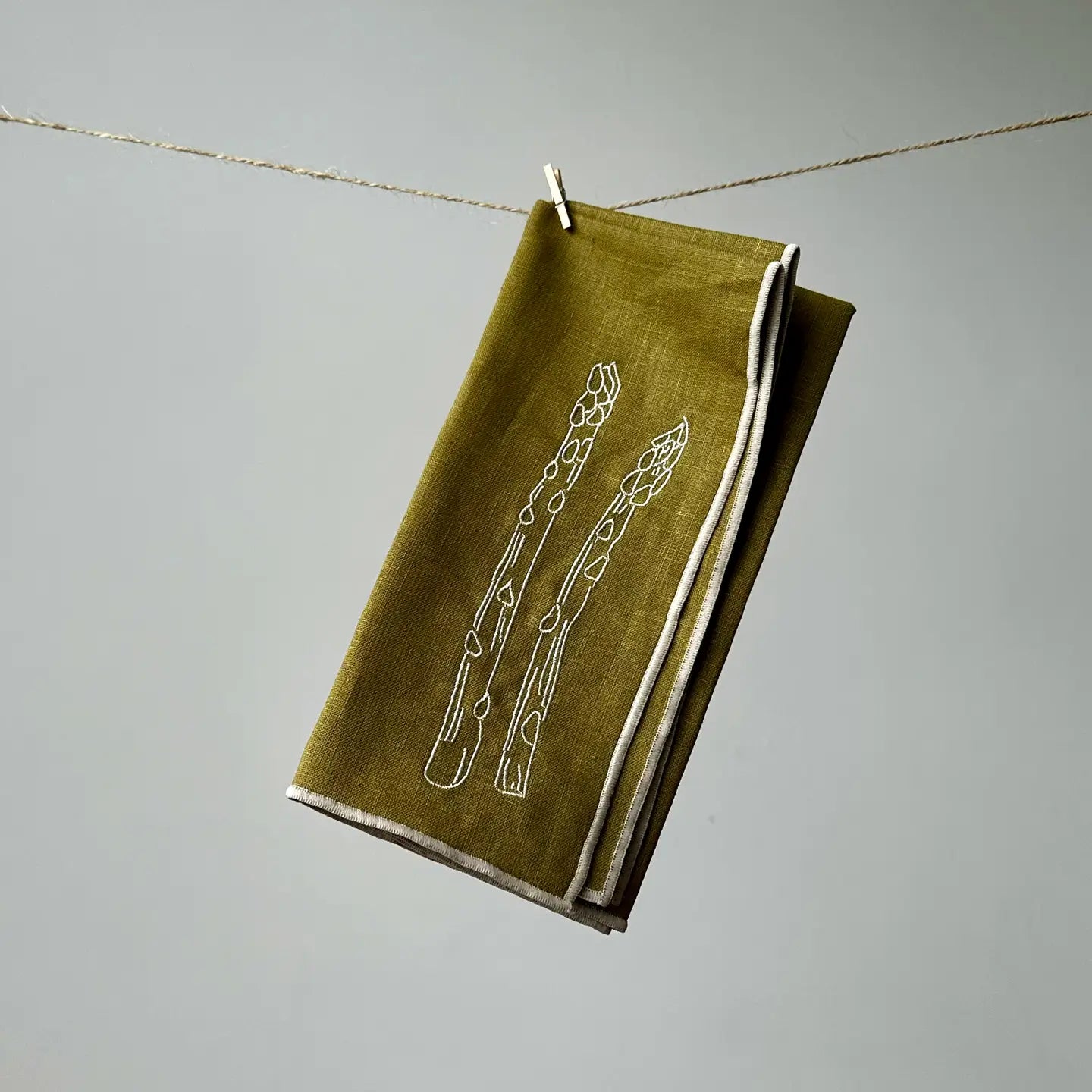 Asparagus | Linen + Cotton Blend Napkins