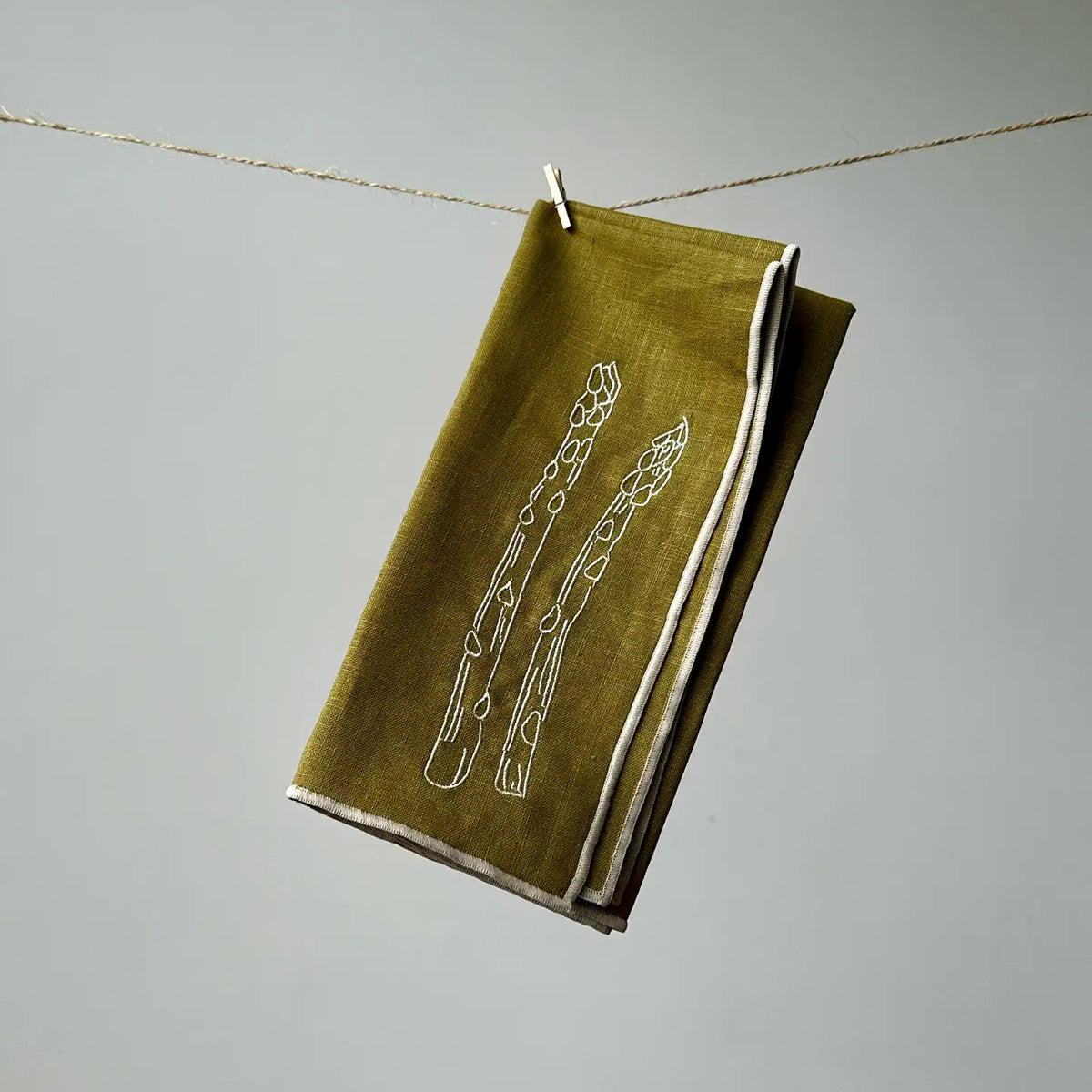 Asparagus | Linen + Cotton Blend Napkins