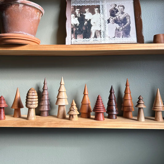 Woodland Handcarved Trees