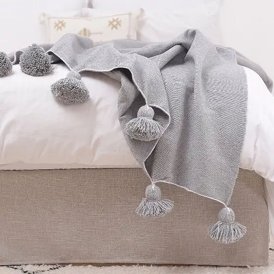 Moroccan | Pom Pom Throw Blanket