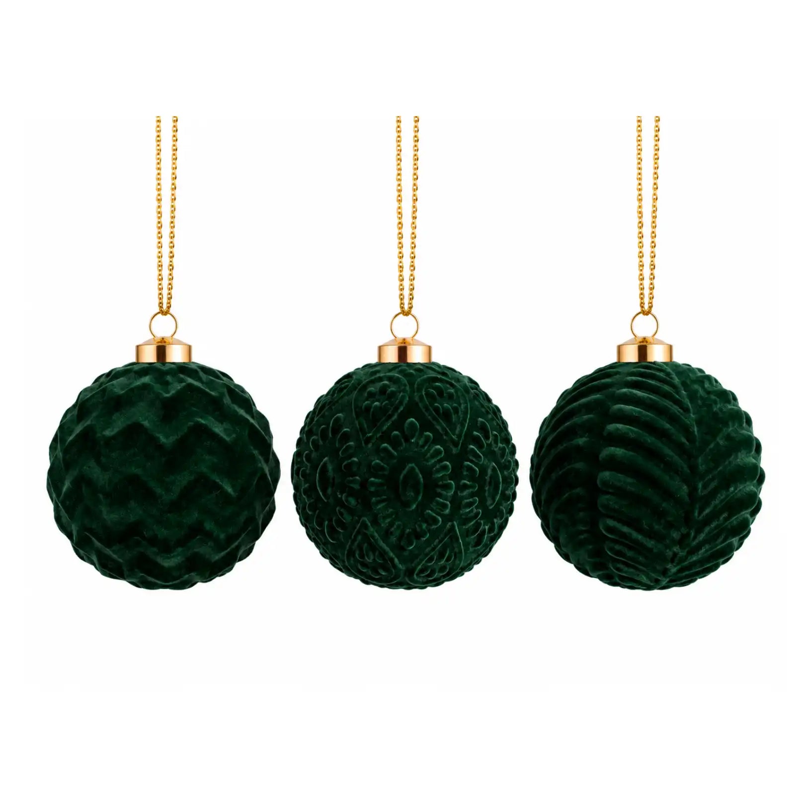 Patterned Velvet Christmas Ornament