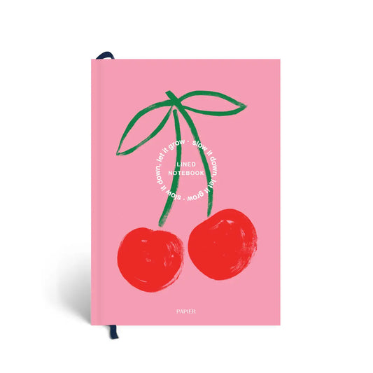 Fresh Cherries | Hardcover Lined Notebook