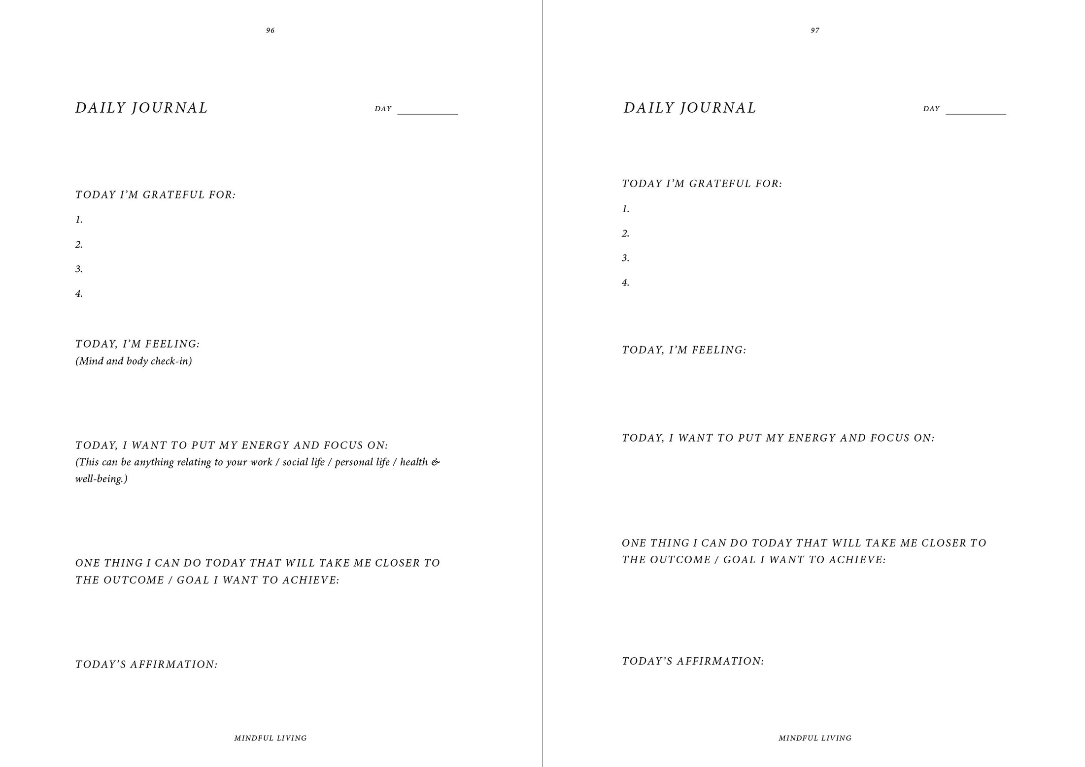 Mindful Living | Journal