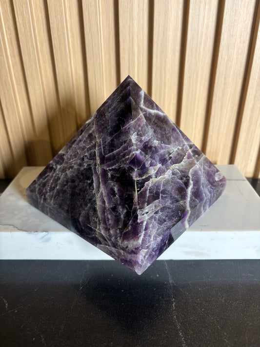 Chevron Amethyst Pyramid