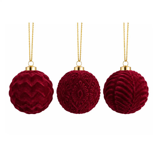 Patterned Velvet Christmas Ornament