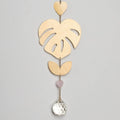 Suncatcher | Monstera Leaf & Rose Quartz