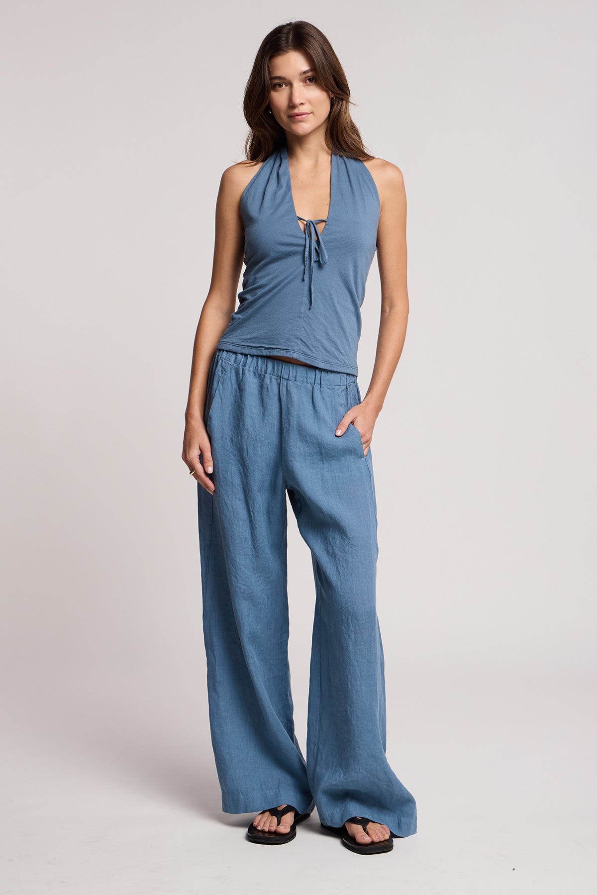 Stephanie | Woven Linen Pant