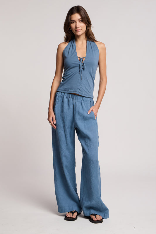 Stephanie | Woven Linen Pant