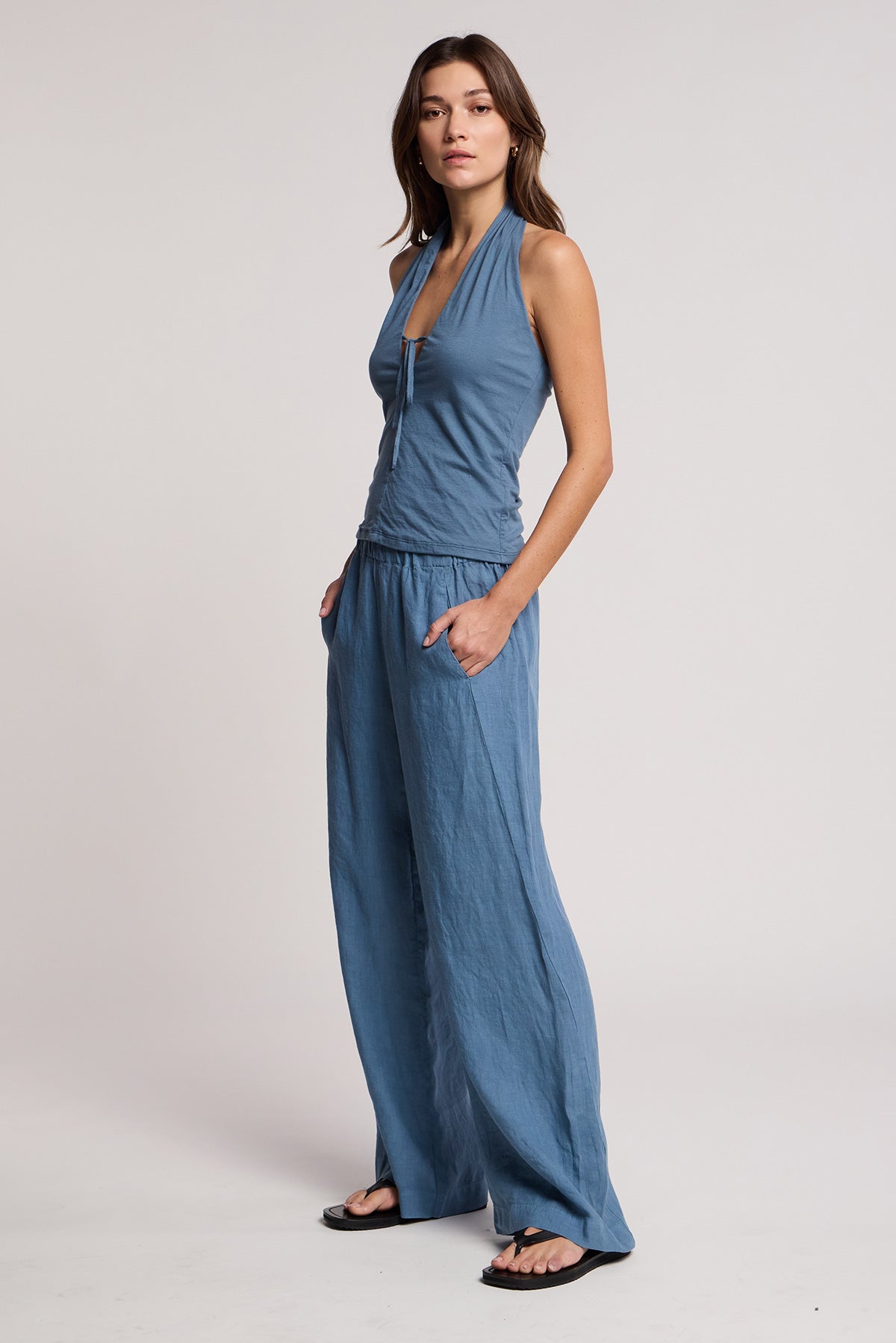 Stephanie | Woven Linen Pant
