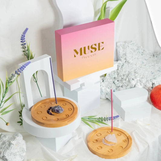 Moon Phase Crystal Incense Holder