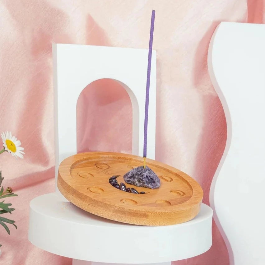 Moon Phase Crystal Incense Holder