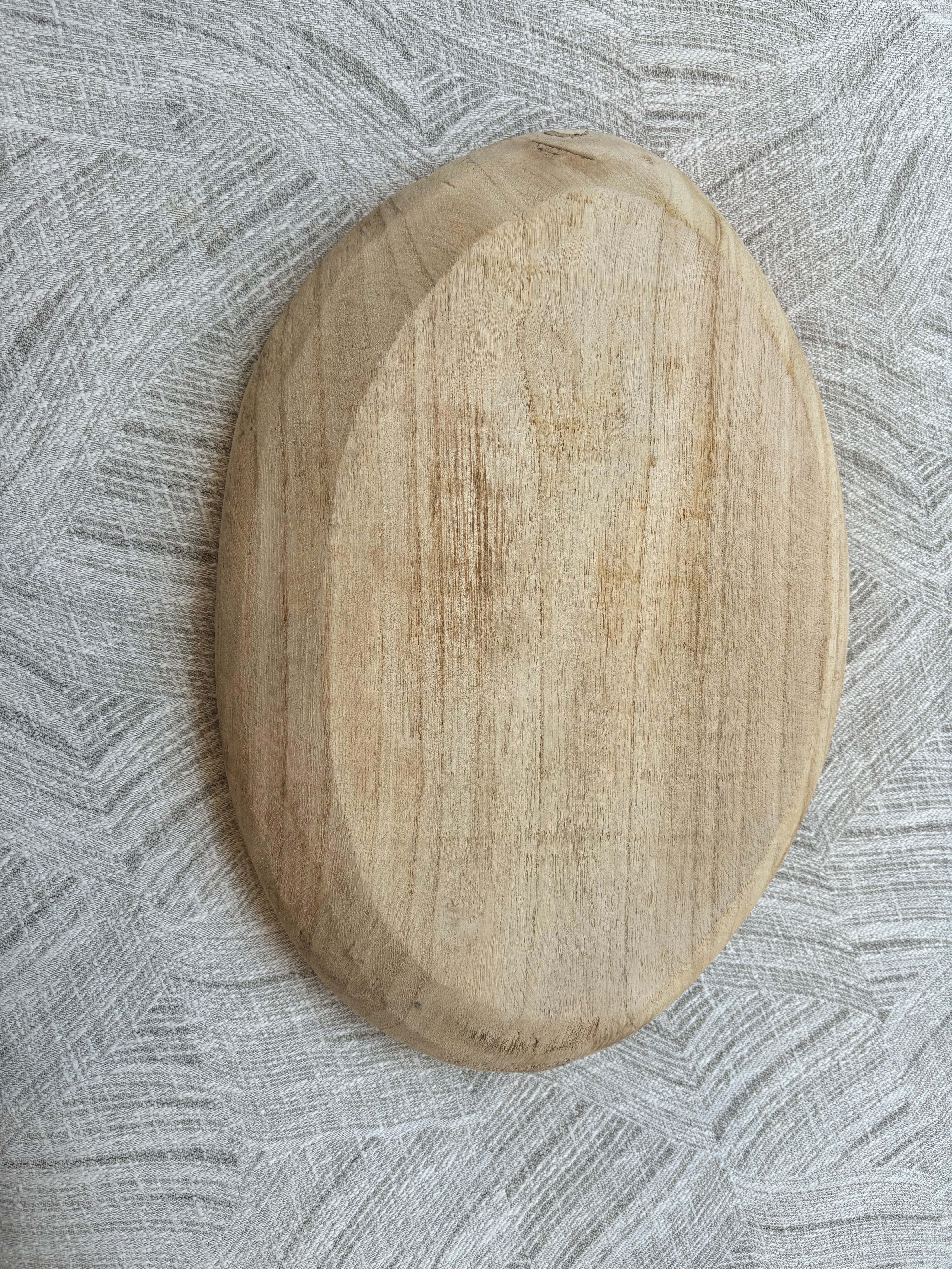 Oval Wooden Bowl