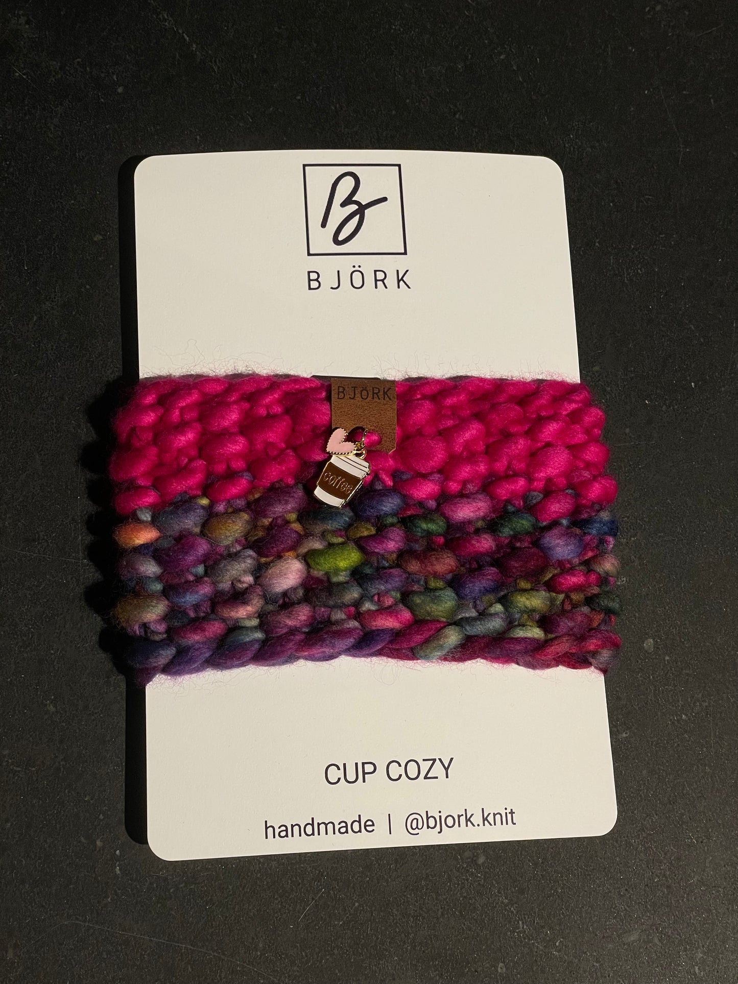 Hand Knit Cup Cozy