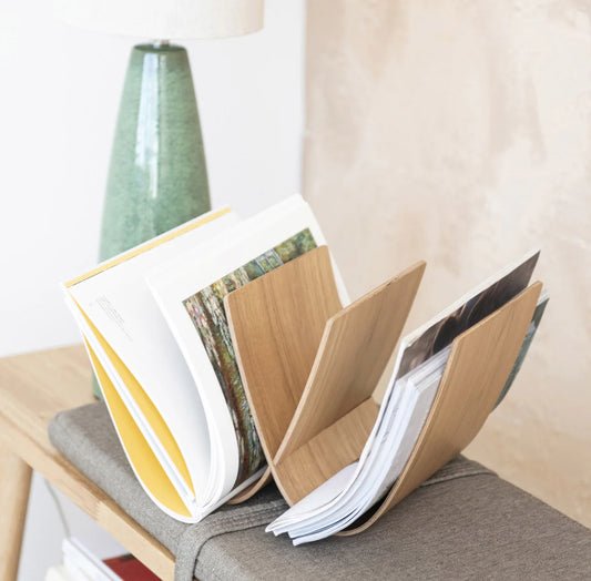 Oak Wood Magazine Rack