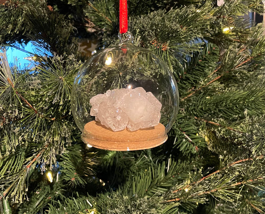 White Calcite Christmas Ornament