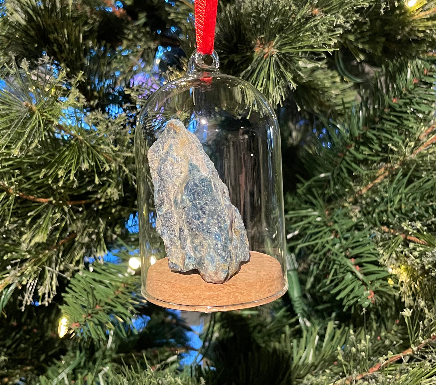 Blue Apatite Christmas Ornament