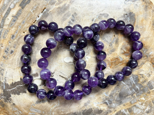 Amethyst | Large Beaded Bracelet