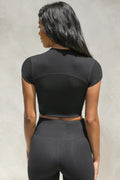 Contrast Stitch Crop Tee