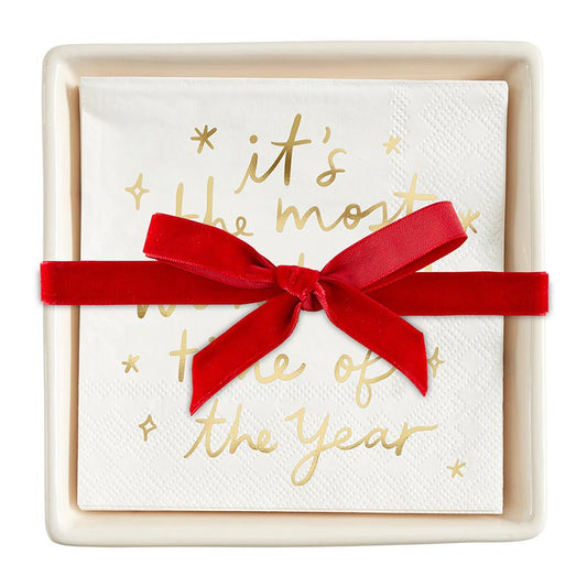It's The Most Wonderful Time of Year | Napkins + Tray