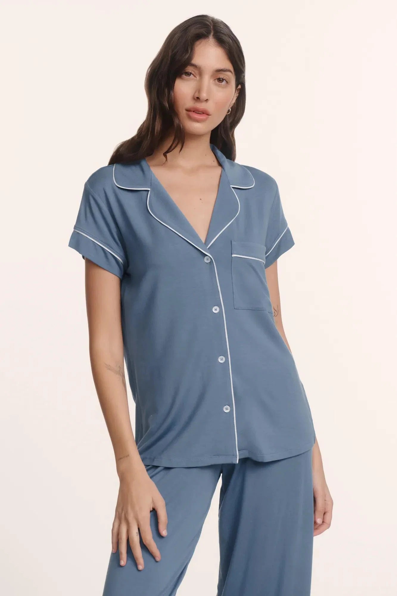 Gisele | Short Sleeve Cropped PJ Set