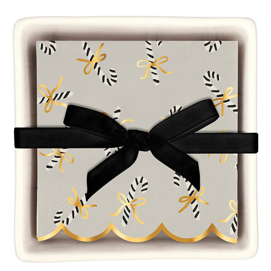 Candy Canes | Napkins + Dish