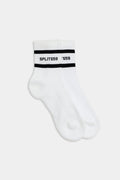 Logo Stripe Quarter Crew Socks