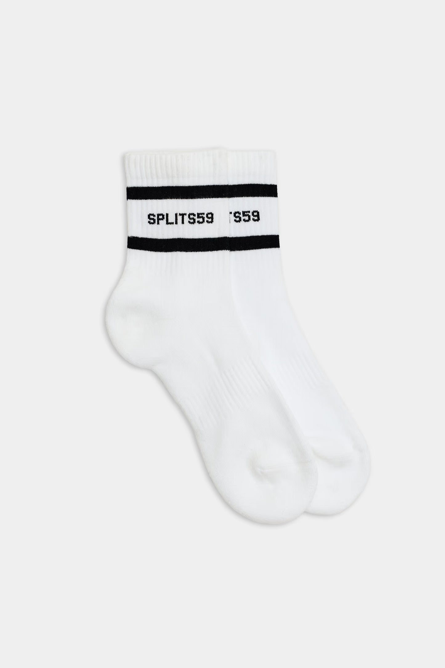 Logo Stripe Quarter Crew Socks