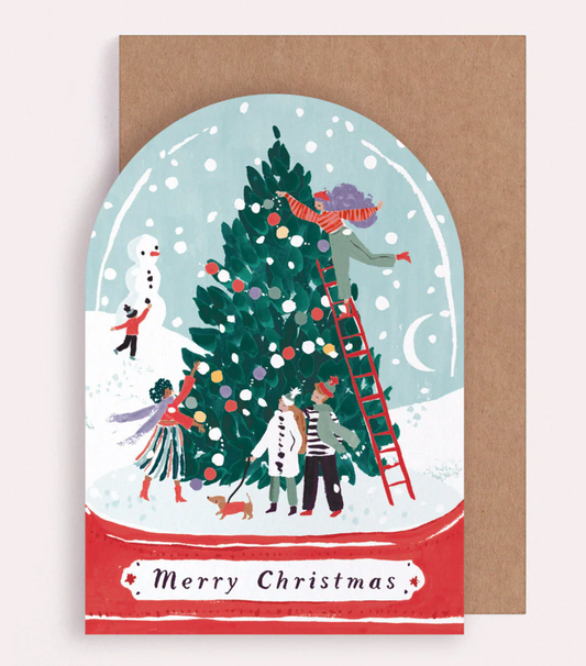 Snowglobe Blank Merry Christmas Card