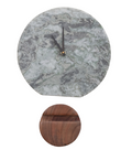 Marble Clock Acacia Wood Stand