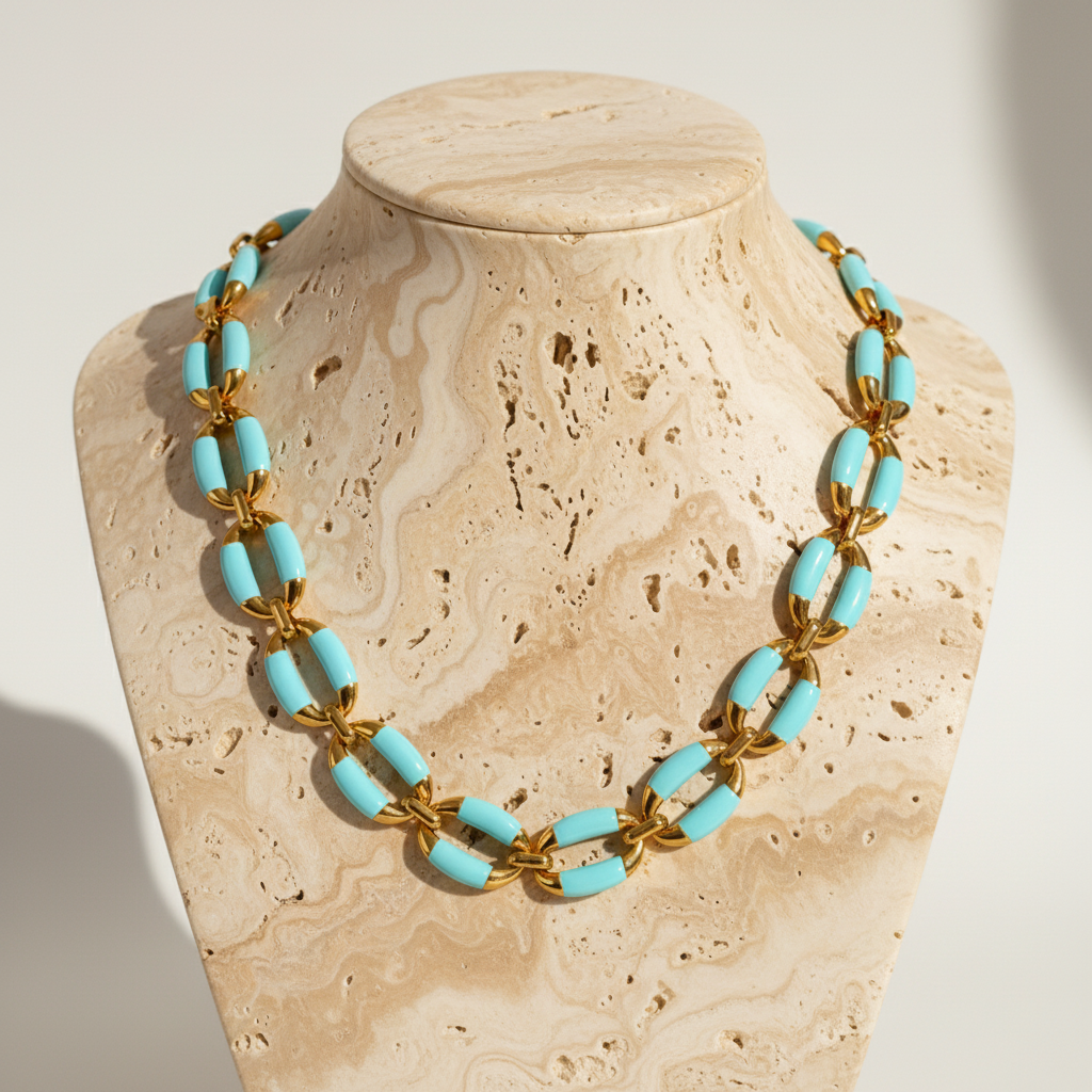 Turq | Enamel Necklace