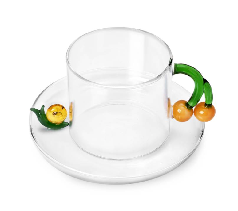 Acorns + Snail | Teacup and Saucer