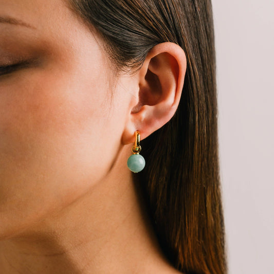Sorrento | Amazonite Hoops