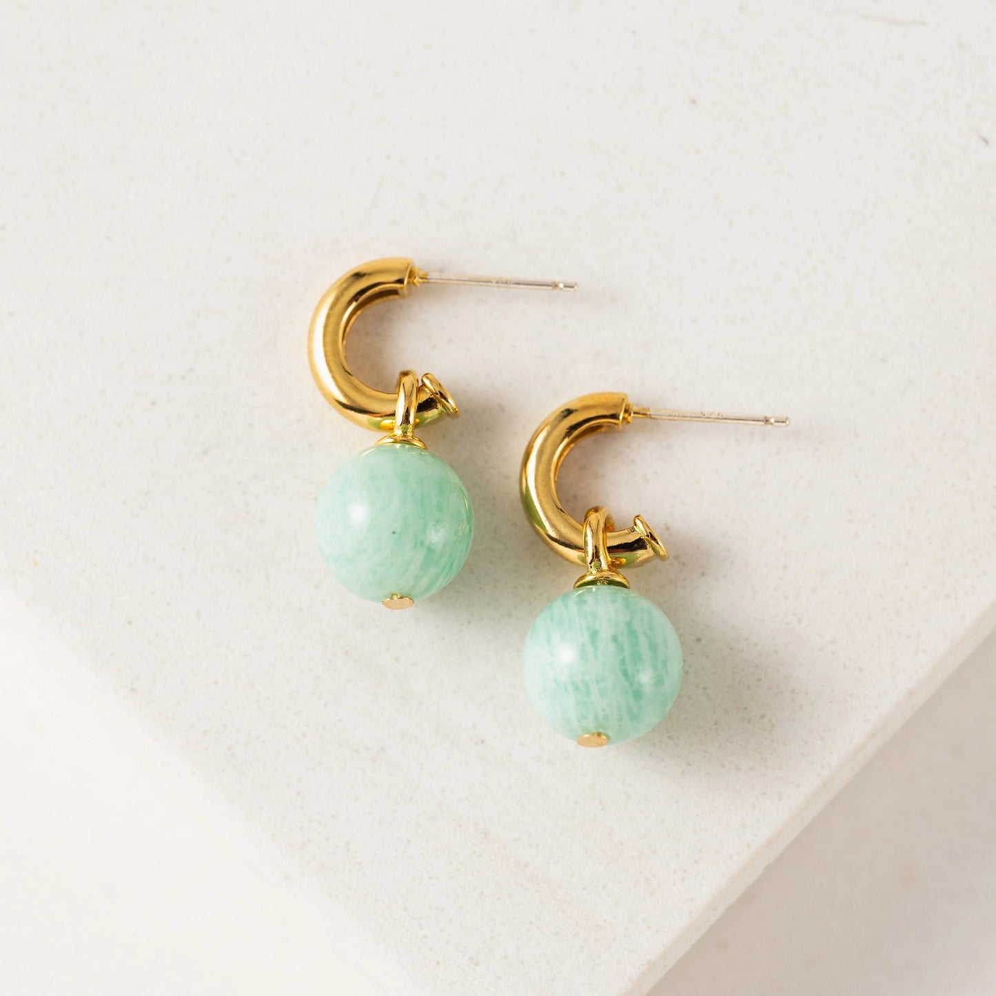 Sorrento | Amazonite Hoops