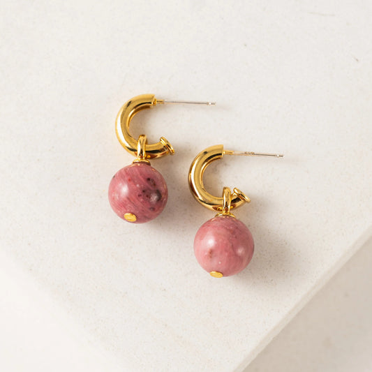 Sorrento | Rhodonite Hoops