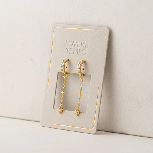 Starburst Drop Charm | Hoop Earrings