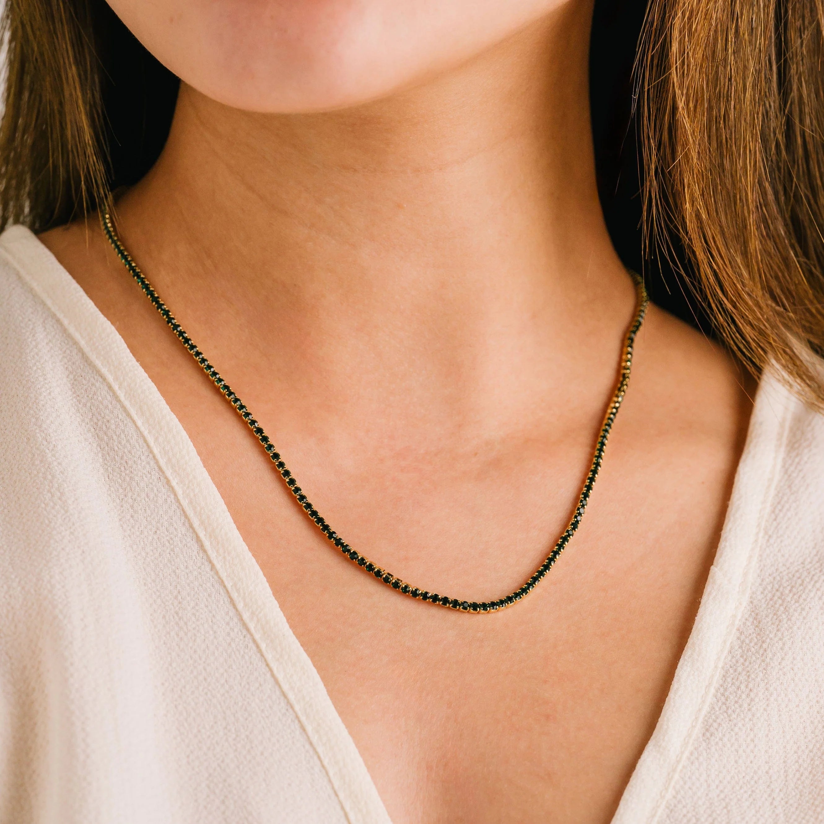 Tennis Necklace | Emerald