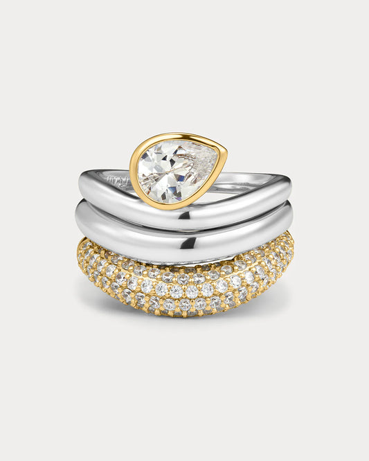 The Marais Wave Ring Set