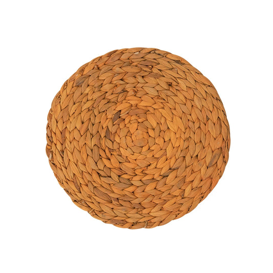 Round Hand-Woven Water Hyacinth Placemat