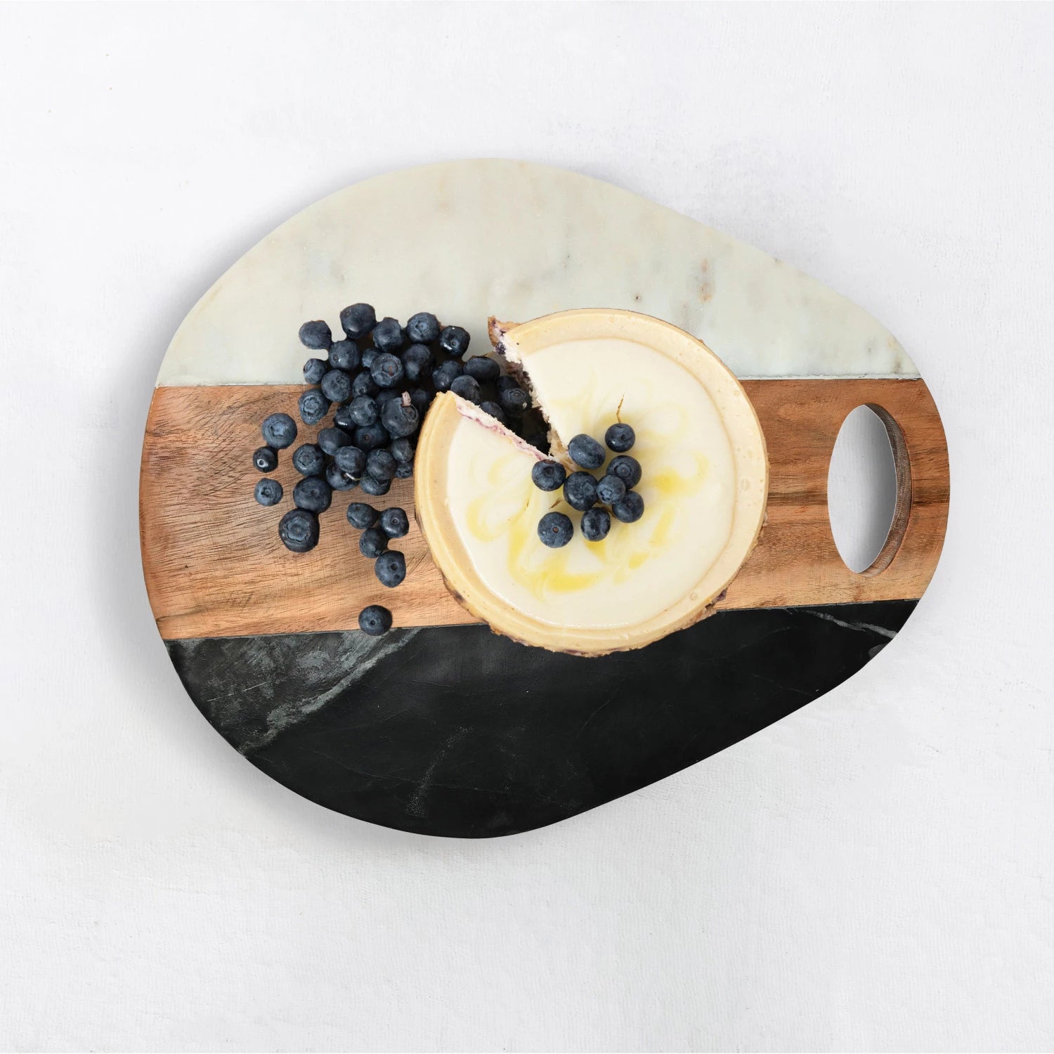 Marble + Acacia Wood Cheese Cutting Boards
