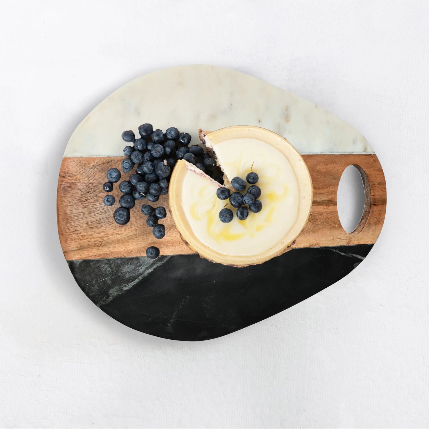Marble + Acacia Wood Cheese Cutting Boards